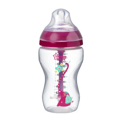 Tommee Tippee Шише за хранене Advanced Anti-Colic 340 мл с декорация - розово, 3м+