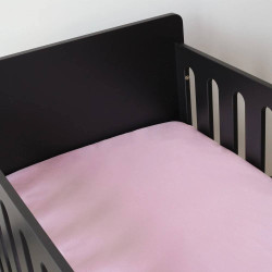 Trois Kilos Sept Бебешки долен чаршаф с ластик за матрак 60x120 см - Pink