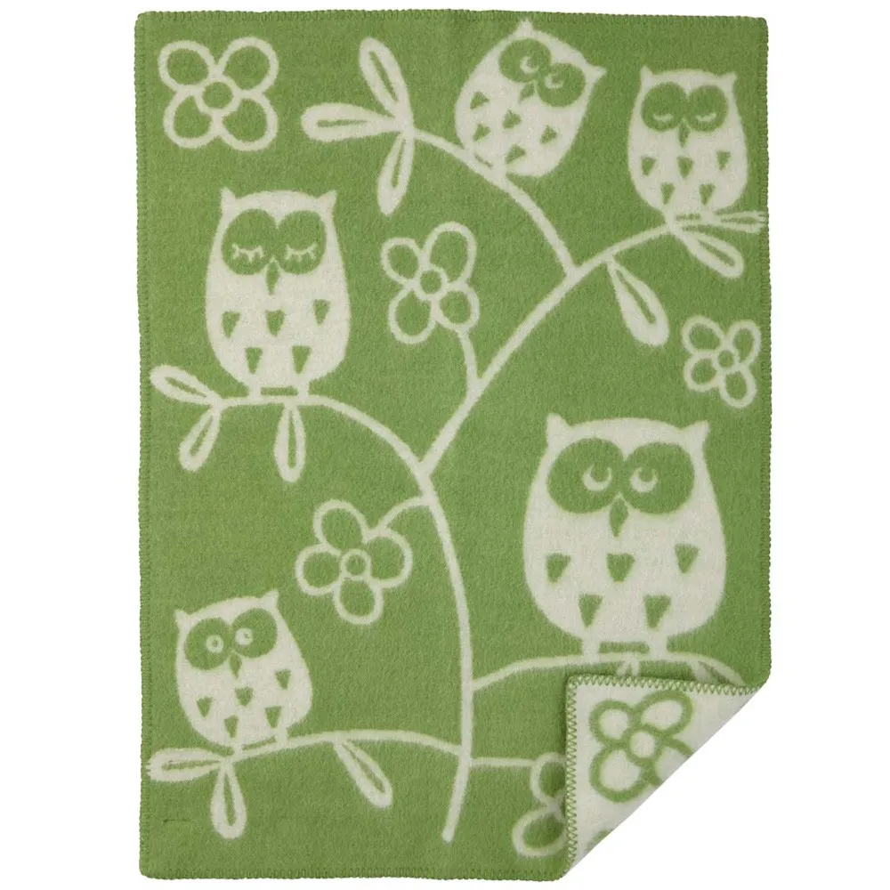 https://www.roshko.bg/media/catalog/product/cache/1/image/9df78eab33525d08d6e5fb8d27136e95/2/4/Klippan Вълнено одеяло Tree Owl Green 65x90.webp