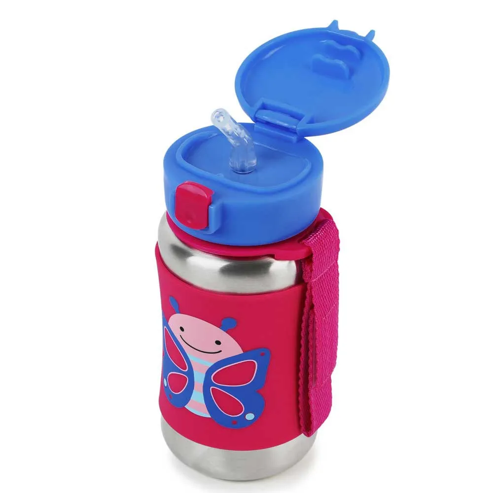 https://www.roshko.bg/media/catalog/product/cache/1/image/9df78eab33525d08d6e5fb8d27136e95/2/5/Skip Hop бутилка със сламка от неръждаема стомана пеперудката Блосъм 252517 - Skip Hop Zoo Stainless Steel Little Kid Straw Bottle.webp