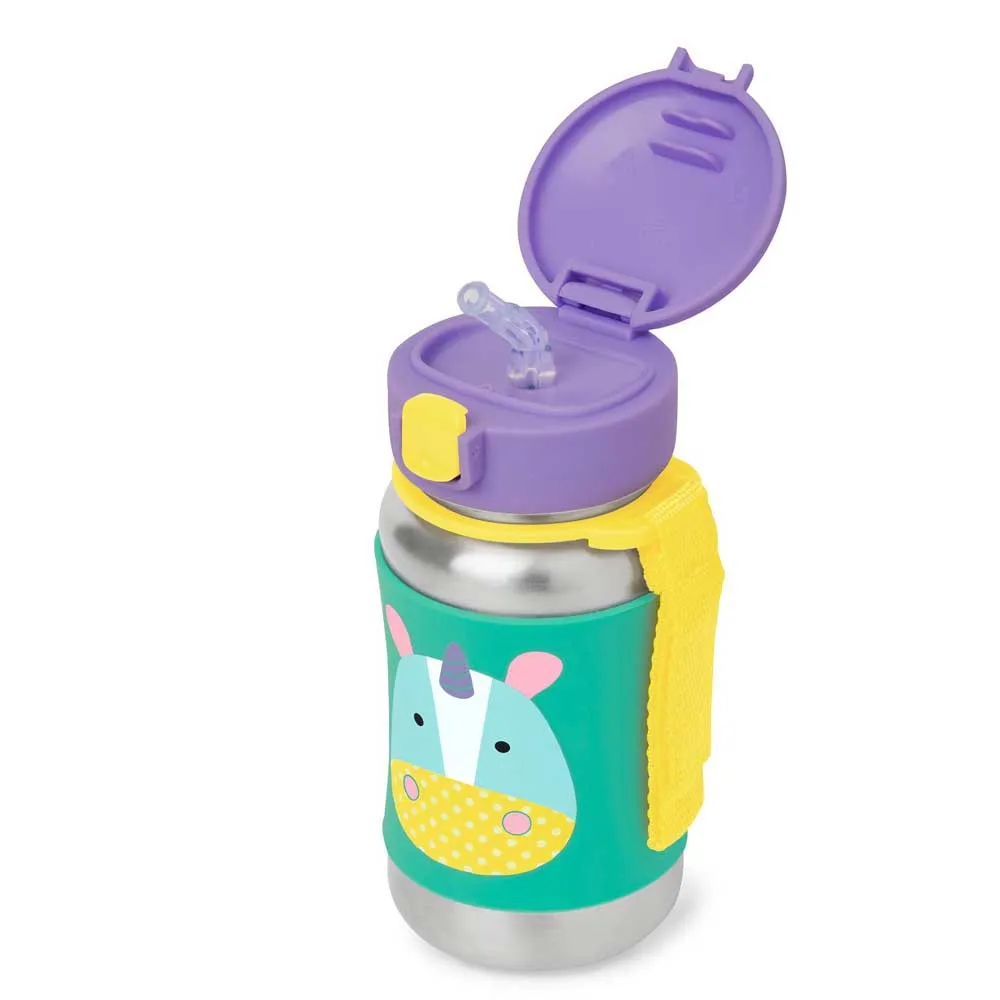 https://www.roshko.bg/media/catalog/product/cache/1/image/9df78eab33525d08d6e5fb8d27136e95/2/5/Skip Hop бутилка със сламка от неръждаема стомана еднорогът Юрика 252518 - Skip Hop Zoo Stainless Steel Little Kid Straw Bottle.webp