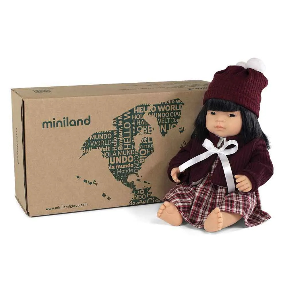 https://www.roshko.bg/media/catalog/product/cache/1/image/9df78eab33525d08d6e5fb8d27136e95/3/1/Miniland Baby кукла с рокля и шапка - 38 см.webp