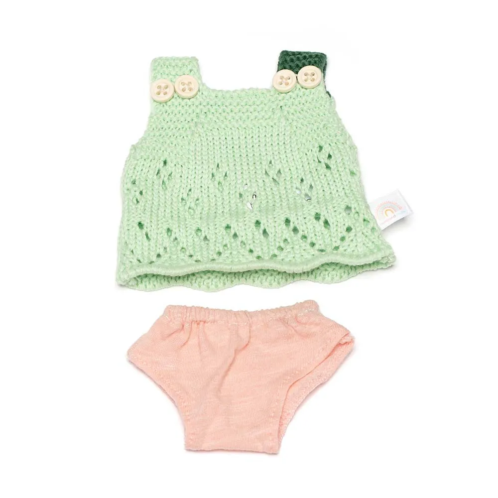 https://www.roshko.bg/media/catalog/product/cache/1/image/9df78eab33525d08d6e5fb8d27136e95/3/1/Miniland Baby кукла момиченце 21 см с плетен сукман 2.webp
