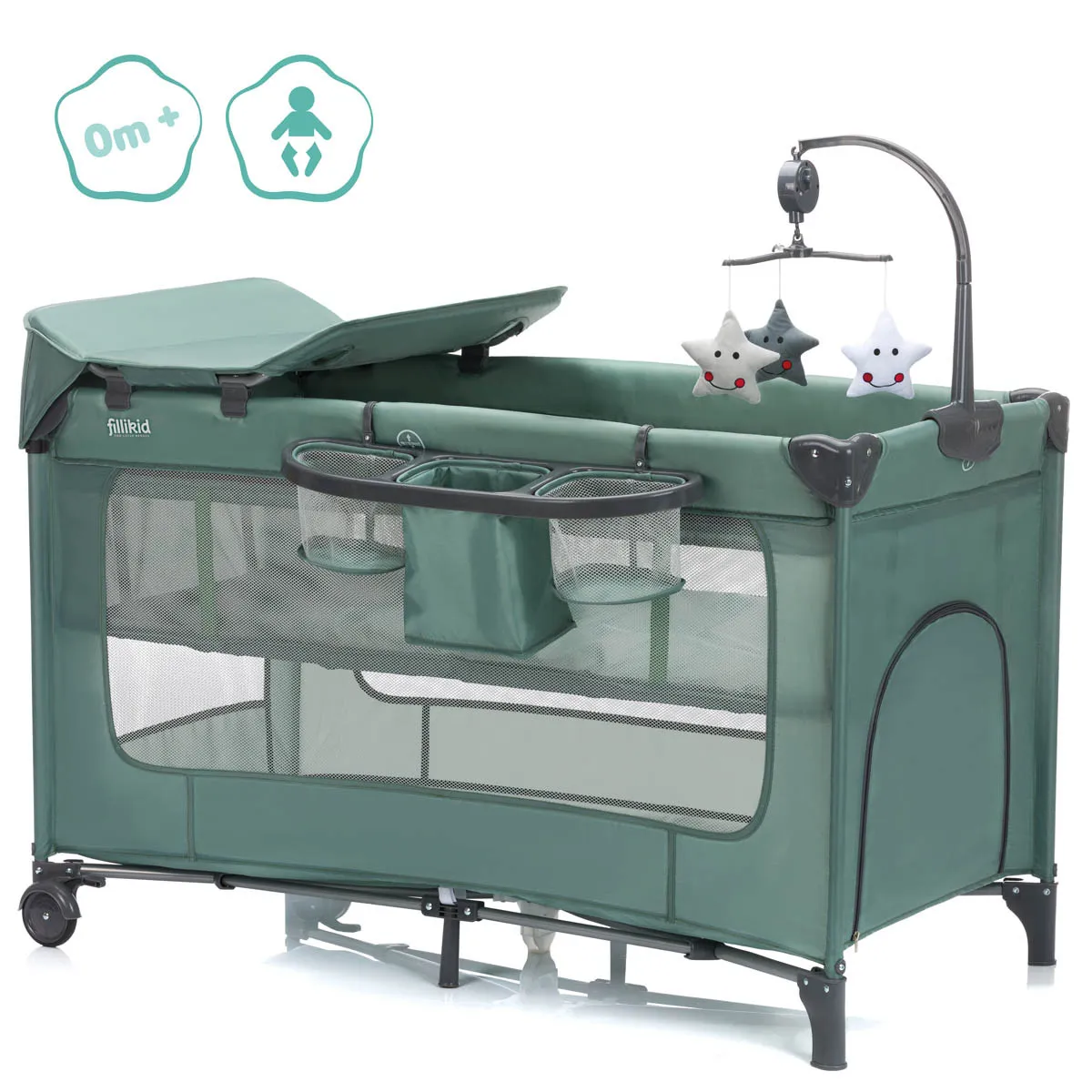 https://www.roshko.bg/media/catalog/product/cache/1/image/9df78eab33525d08d6e5fb8d27136e95/4/0/Fillikid сгъваема кошара за сън и игра на две нива Capri - Green.webp