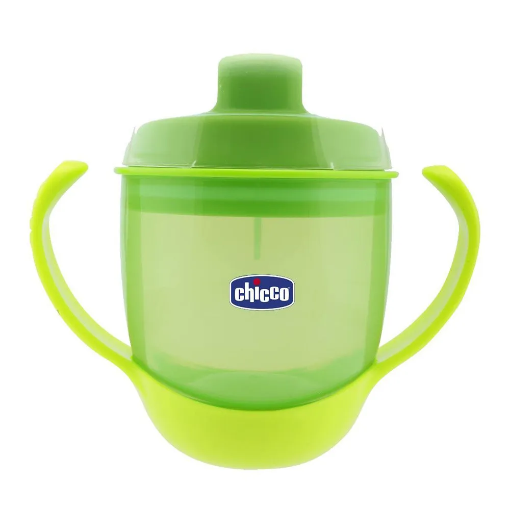 https://www.roshko.bg/media/catalog/product/cache/1/image/9df78eab33525d08d6e5fb8d27136e95/6/8/Chicco Чаша 12+, неразливаща се, с мек накрайник и дръжки Green.webp