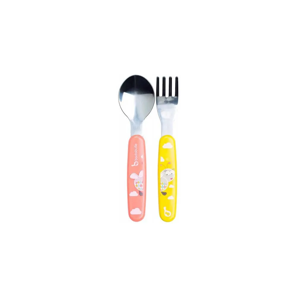 https://www.roshko.bg/media/catalog/product/cache/1/image/9df78eab33525d08d6e5fb8d27136e95/b/a/Badabulle прибори за хранене от стомана - розов.webp