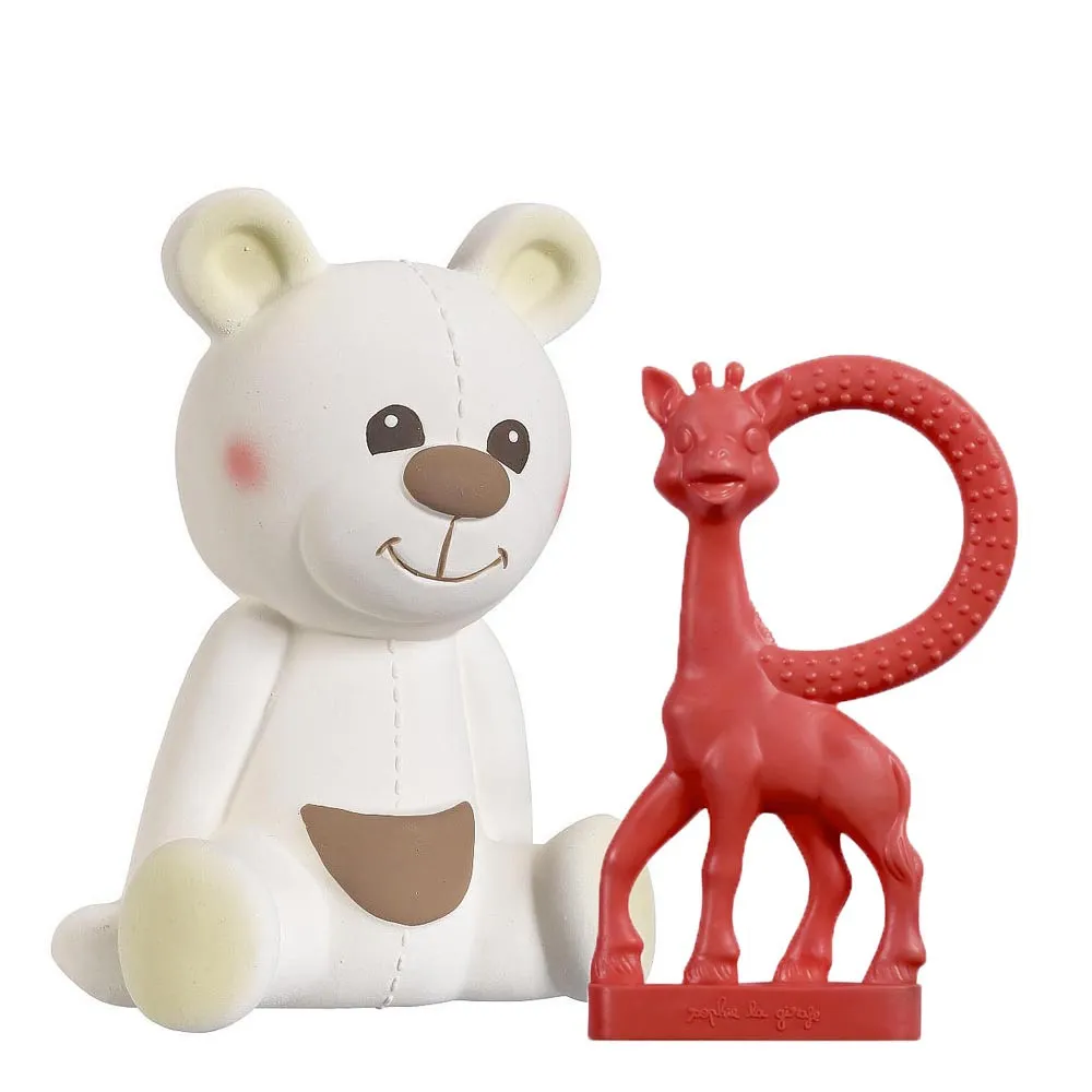https://www.roshko.bg/media/catalog/product/cache/1/image/9df78eab33525d08d6e5fb8d27136e95/g/a/Sophie La Girafe Gaby The Bear мечето габи + ванилова гризалка с ринг 300191 2.webp