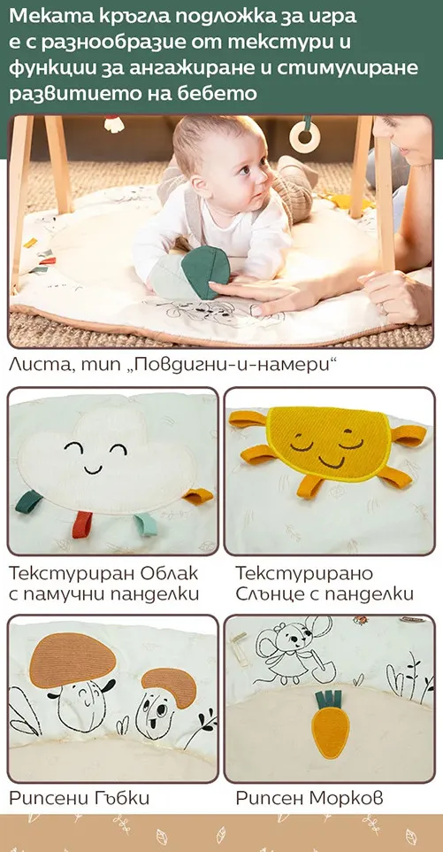 Tiny Love Активна гимнастика Luxe Gymini – Eco серия Garden of Adventures