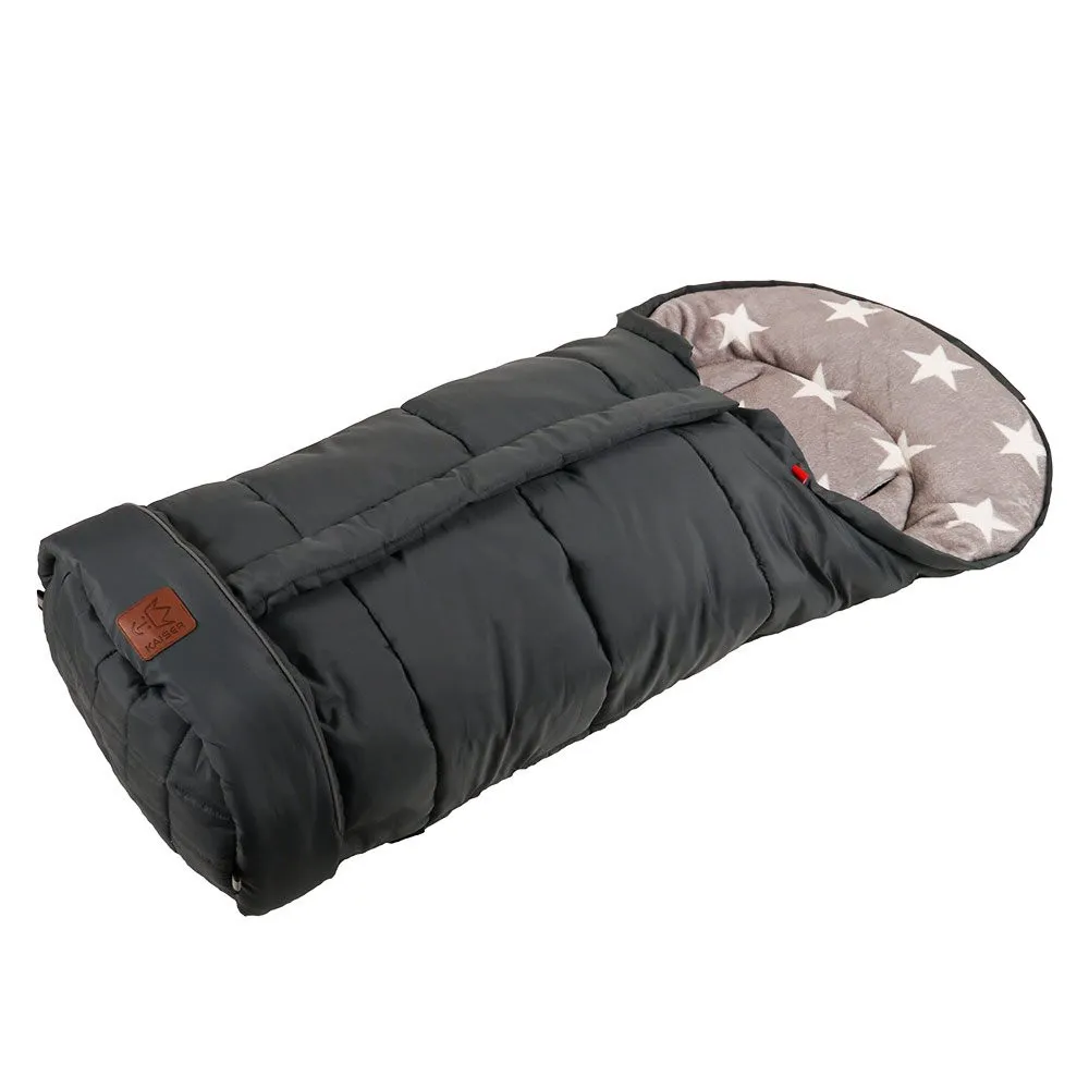 https://www.roshko.bg/media/catalog/product/cache/1/image/9df78eab33525d08d6e5fb8d27136e95/k/a/Kaiser Jooy зимен чувал за детска количка Starprin Jooy Anthracite 1.webp