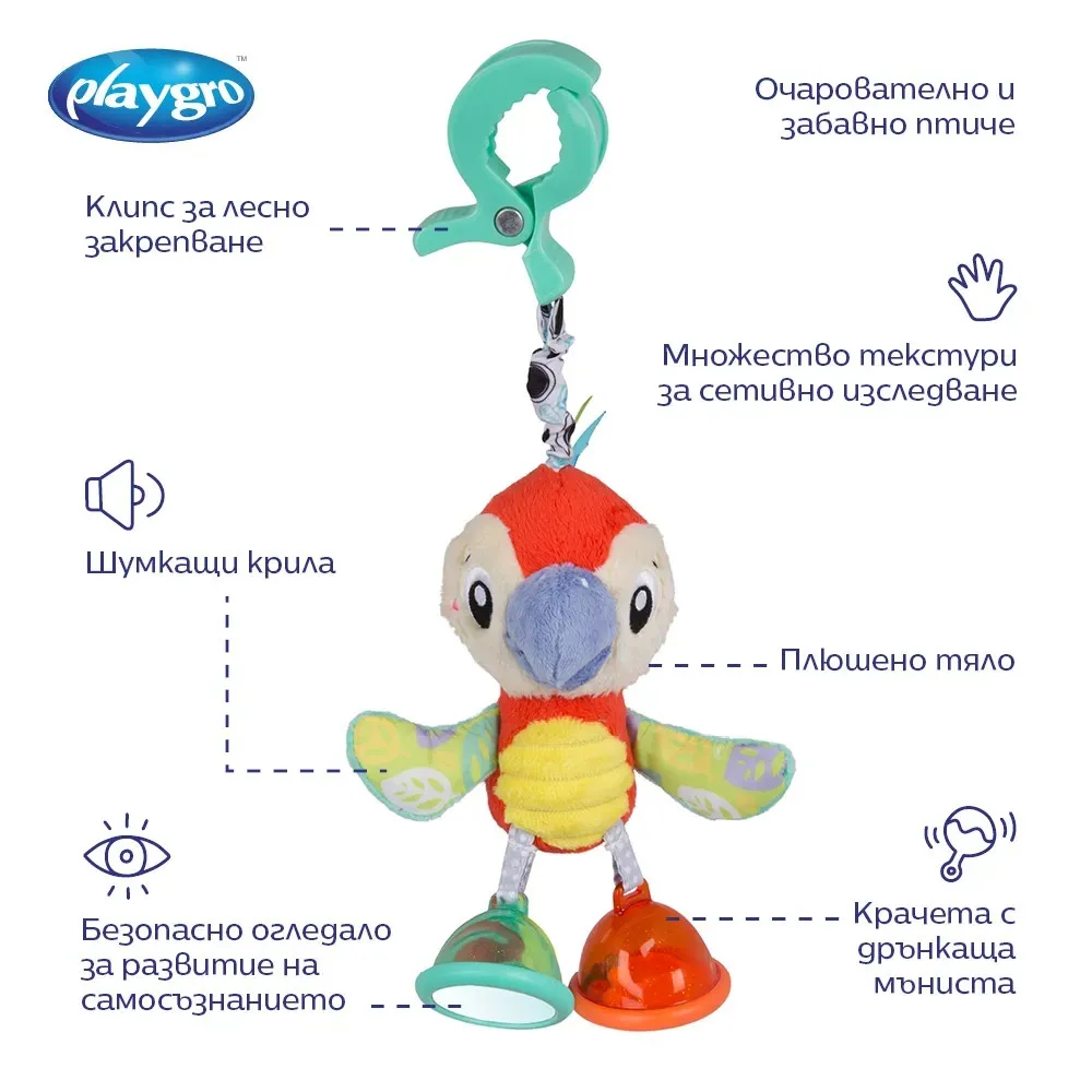 https://www.roshko.bg/media/catalog/product/cache/1/image/9df78eab33525d08d6e5fb8d27136e95/p/g/Playgro Висяща играчка Папагалче Мио.webp