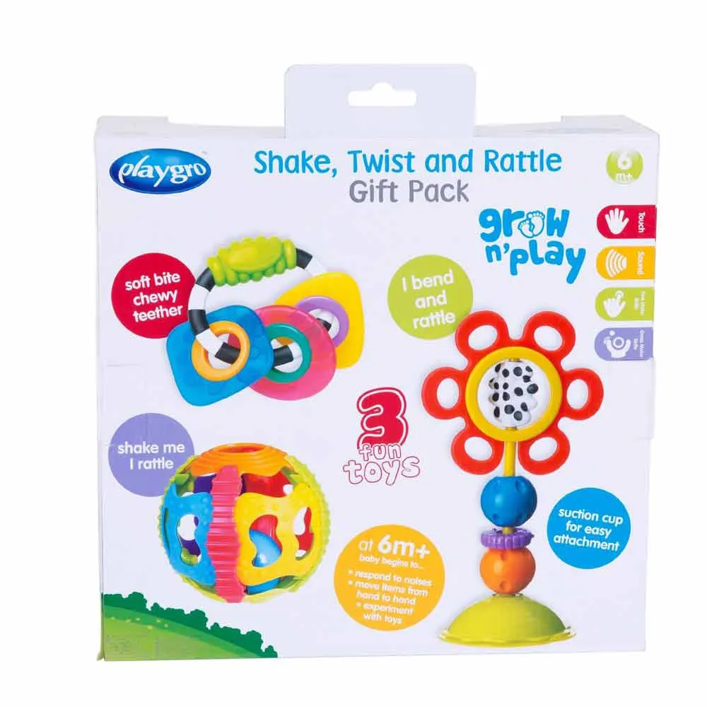Playgro shake twist and rattle gift pack online