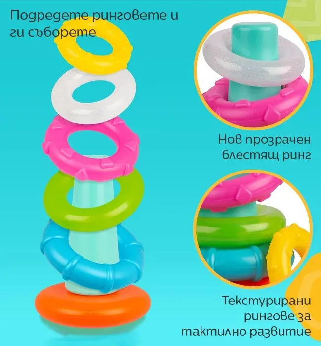 Конус с цветни рингове за подреждане Конус с цветни рингове за подреждане