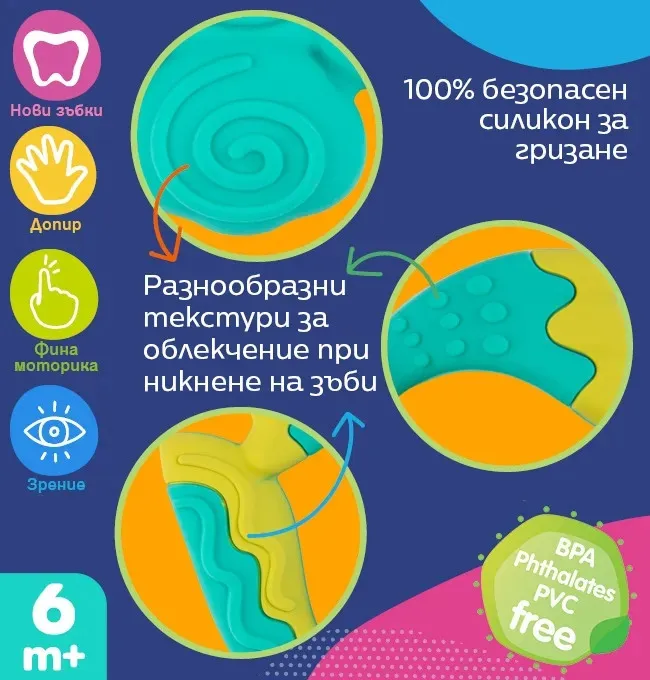 Playgro Силиконова гризалка Костенурка