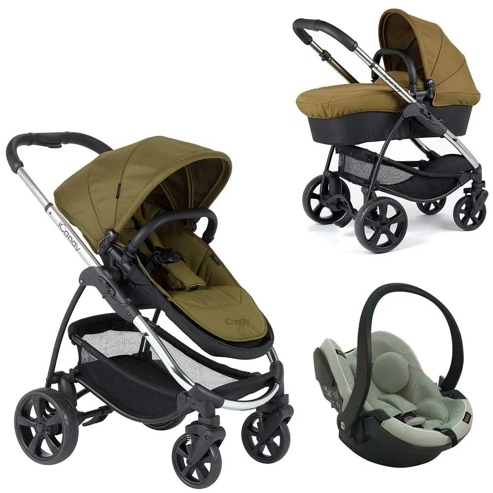 https://www.roshko.bg/media/catalog/product/cache/1/image/9df78eab33525d08d6e5fb8d27136e95/s/e/iCandy детска количка 2в1 Strawberry Chrome Natural Green + стол за кола BeSafe iZi Go Modular.webp