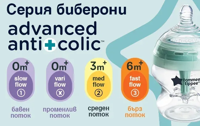Tommee Tippee Advanced Anti-Colic+ Биберони
