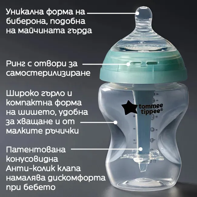 Комплект от 2 самостерилизиращи се шишета