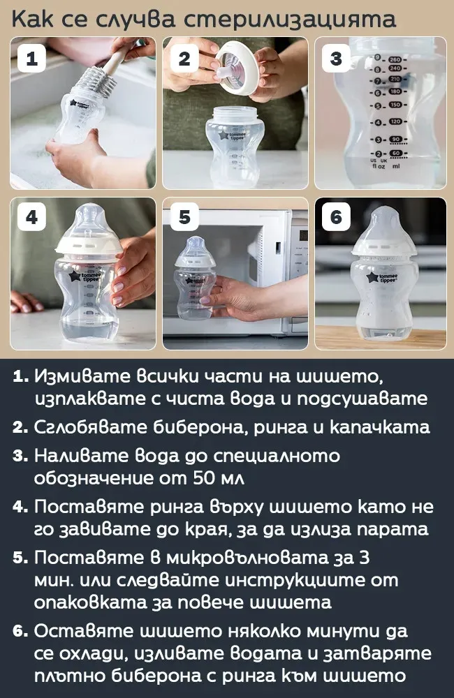 Самостерилизиращо се бебешко шише