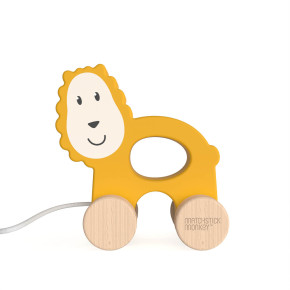 Matchstick Monkey дървена играчка за дърпане - Ludo Lion