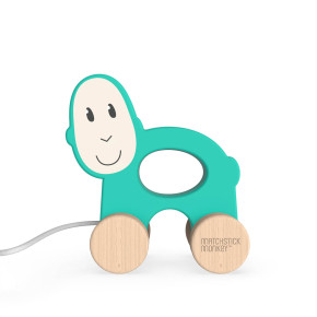 Matchstick Monkey дървена играчка за дърпане - Matchstick Monkey