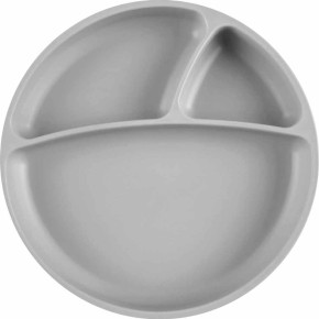 Minikoioi Portions силиконова чиния с вакуум - Grey