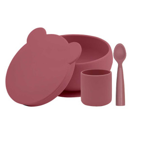 MinikOiOi BLW Set I бебешки силиконов комплект за хранене - Velvet Rose