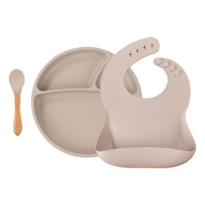 MinikOiOi BLW Set I бебешки силиконов комплект за хранене - River Green