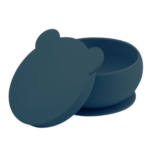 Minikoioi Bowly силиконова купа с вакуум и капак - Deep Blue
