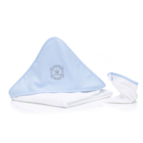 Fillikid Bath Set комплект бебешка хавлия с качулка (100x100 см) и хавлиена ръкавица (24x20 см) - Prince