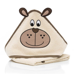 Fillikid бебешка хавлия с качулка (75x75 см) - Hippo