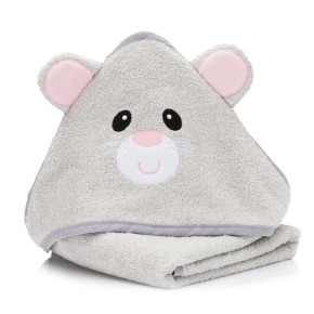 Fillikid бебешка хавлия с качулка (75x75 см) - Mouse