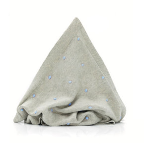 Fillikid Knitted Blanket плетено одеяло - 100% памук (100x80 см) - Grey Blue