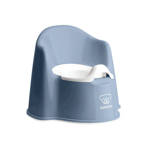 BabyBjörn Potty Chair детско гърне с облегалка - Deep Blue/White