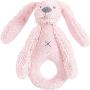 Happy Horse плюшена играчка зайчето Richie - дрънкалка (18 см) - Pink