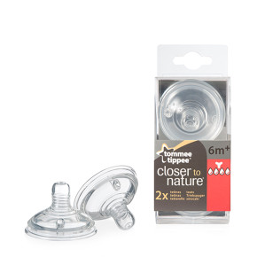 Tommee Tippee Биберони за хранене Easi-Vent ЗВЕЗДА - 4 капки 6m+ 