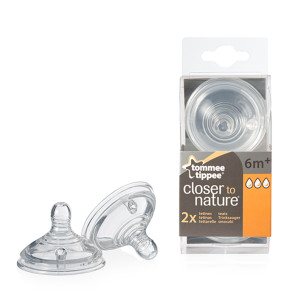 Tommee Tippee Биберони за хранене Easi-Vent Fast - 3 капки 6m+ 