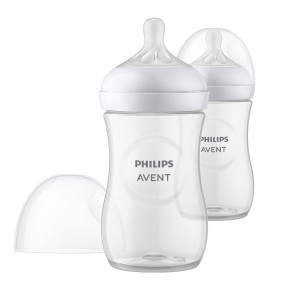 Комплект от 2 бр. шишета Natural Response 260 мл с биберон без протичане Natural Response Поток 3, 1м+, Philips AVENT