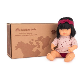 Miniland Baby кукла момченце 38 см с розова блузка
