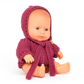 Miniland кукла момченце 21 см с пуловер и шапка