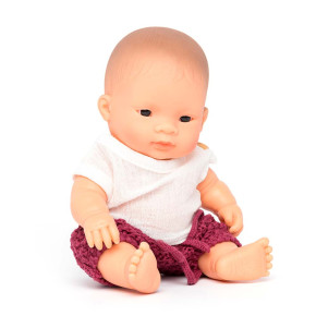 Miniland Baby кукла момченце 21 см с бяла тениска