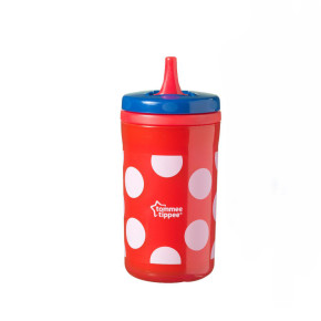 Tommee Tippee - Free Flow Insulated Big Chill - чаша съ сгъваем накрайник 18 м+, 380 мл червена