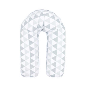 Fillikid Nursing Pillow възглавница за бременност и кърмене с памучен калъф - 190 см - Grey-White Triangles