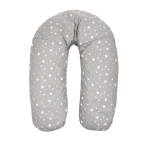 Fillikid Nursing Pillow възглавница за бременност и кърмене с памучен калъф - 190 см - Grey-Stars