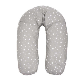 Fillikid Nursing Pillow възглавница за бременност и кърмене с памучен калъф - 190 см - Grey-Stars Fillikid Nursing Pillow възглавница за бременност и кърмене с памучен калъф - 190 см - Grey-Stars