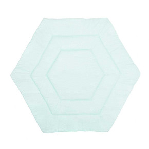 Fillikid Luxe меко килимче за сгъваема кошара за игра (Ø 124 см) - Mint Triangle