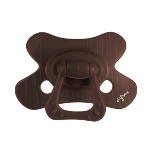 Difrax Pacifier Natural бебешка залъгалка 20+ м. - Chocolate Lines