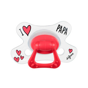Difrax Natural залъгалак 6+ м- I Love Papa