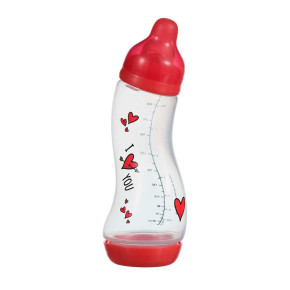Difrax Natural S-образна бутилка I Love 250 мл - Red