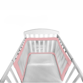 irCuddle Bumpy дишащ обиколник за бебешка кошара 50x195 - Pink