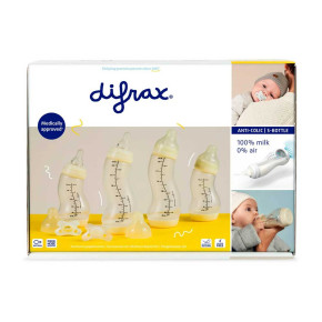 Difrax Newborn Starter Set комплект S-образни бутилки за новородено+2бр. залъгалки