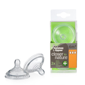 Tommee Tippee Биберони за хранене Anti-Colic Plus Fast - 3 капки 6m+ 